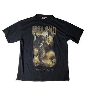 Traditional Craftwear Ireland Celtic Warriors Viking‎ Graphic T-Shirt Black XL